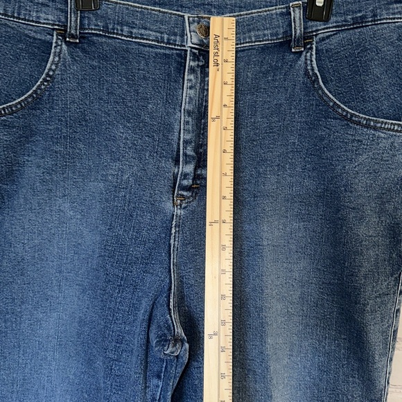 Lee Rider Capri Jeans Women’s Straight Leg Size 22W with Stretchable Waist - Picture 7 of 14